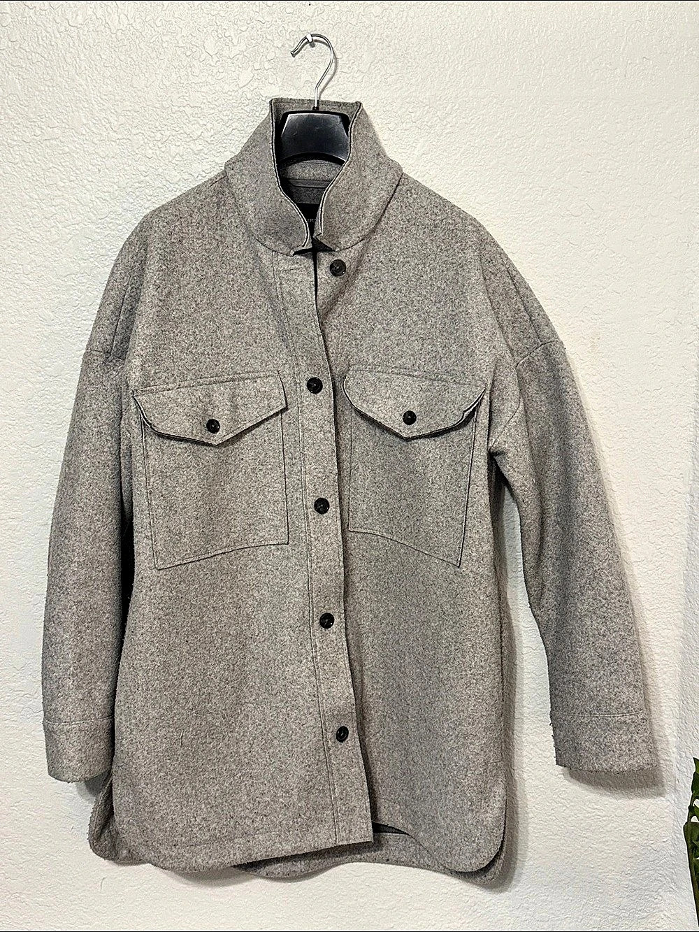 Banana Republic Gray Button Front Jacket Size Small Like New